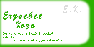 erzsebet kozo business card