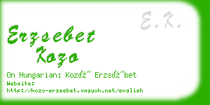 erzsebet kozo business card
